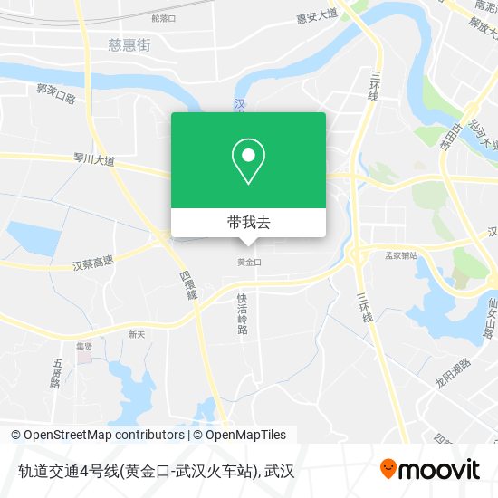 轨道交通4号线(黄金口-武汉火车站)地图