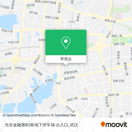 光谷金融港B2栋地下停车场-出入口地图