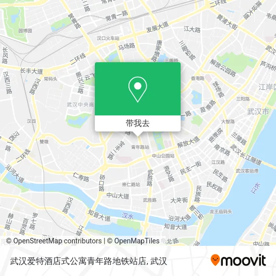 武汉爱特酒店式公寓青年路地铁站店地图