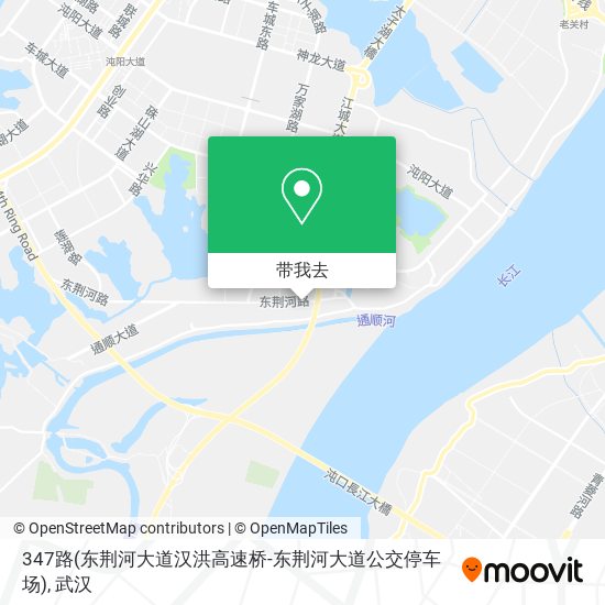 347路(东荆河大道汉洪高速桥-东荆河大道公交停车场)地图