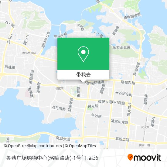 鲁巷广场购物中心(珞喻路店)-1号门地图