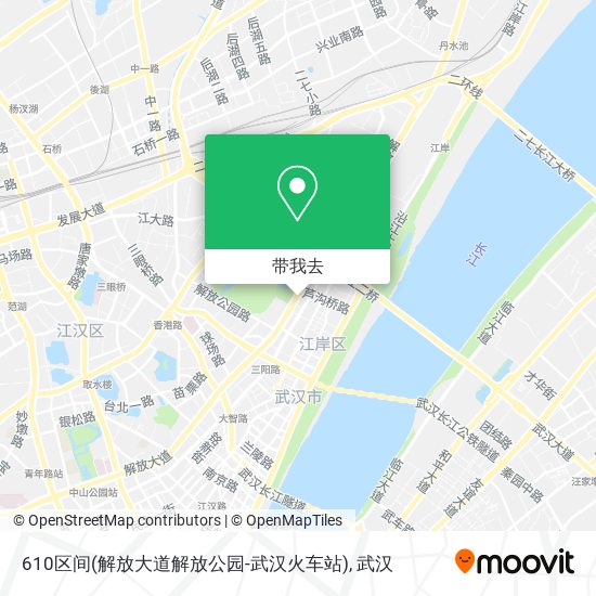 610区间(解放大道解放公园-武汉火车站)地图