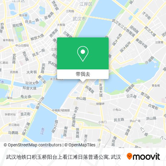 武汉地铁口积玉桥阳台上看江滩日落普通公寓地图