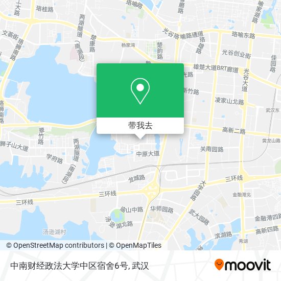 中南财经政法大学中区宿舍6号地图