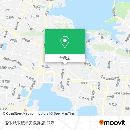 爱眼城眼镜卓刀泉路店地图