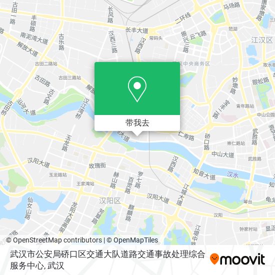 武汉市公安局硚口区交通大队道路交通事故处理综合服务中心地图