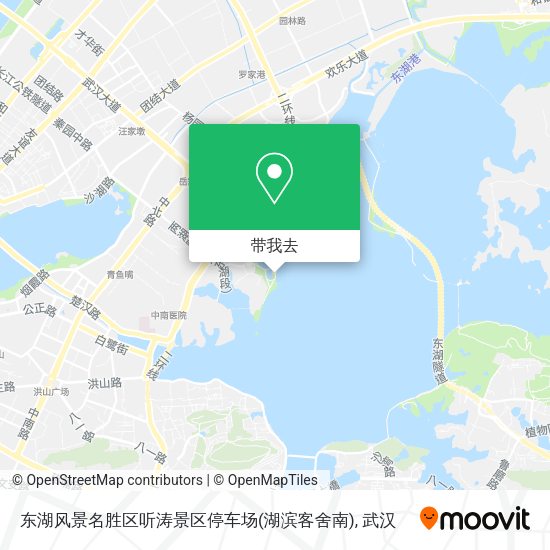 东湖风景名胜区听涛景区停车场(湖滨客舍南)地图