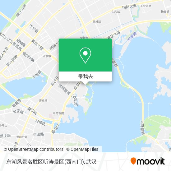 东湖风景名胜区听涛景区(西南门)地图