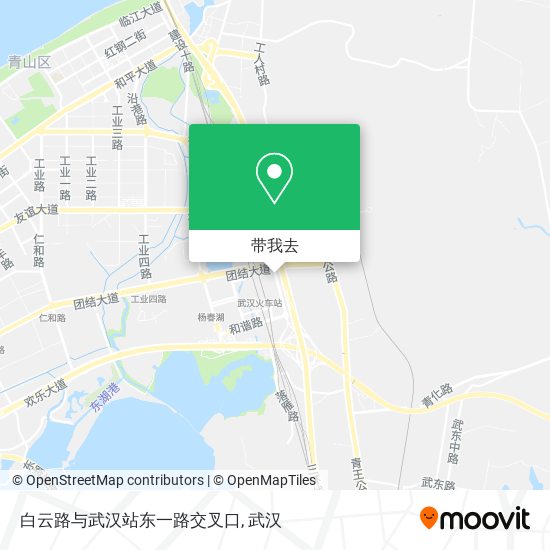 白云路与武汉站东一路交叉口地图