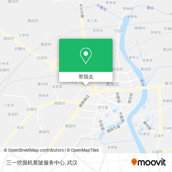 三一挖掘机黄陂服务中心地图