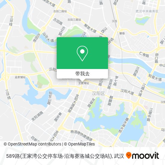 589路(王家湾公交停车场-沿海赛洛城公交场站)地图