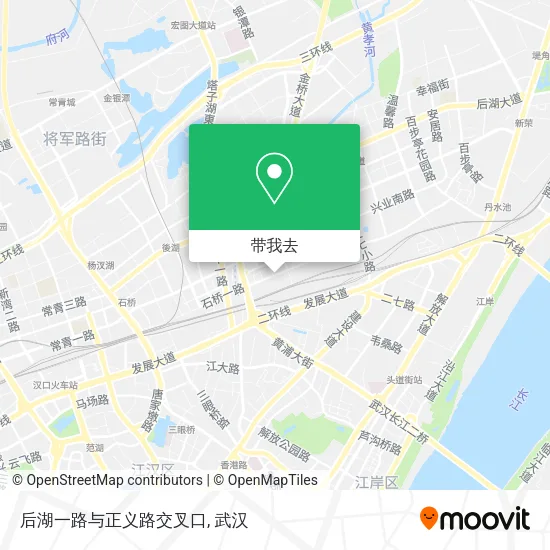 后湖一路与正义路交叉口地图