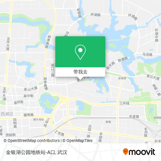 金银湖公园地铁站-A口地图