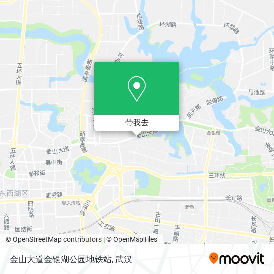 金山大道金银湖公园地铁站地图