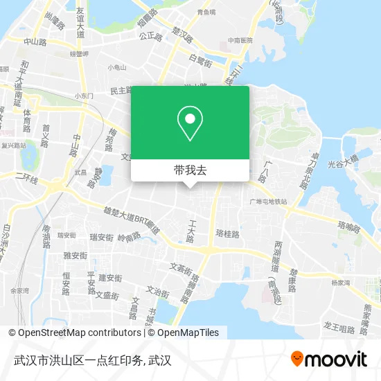 武汉市洪山区一点红印务地图
