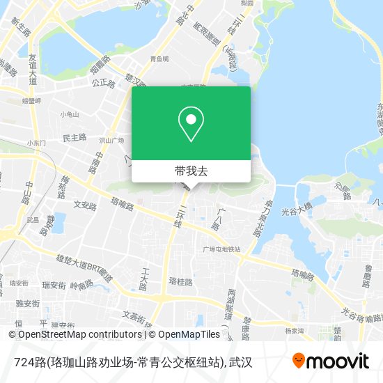 724路(珞珈山路劝业场-常青公交枢纽站)地图