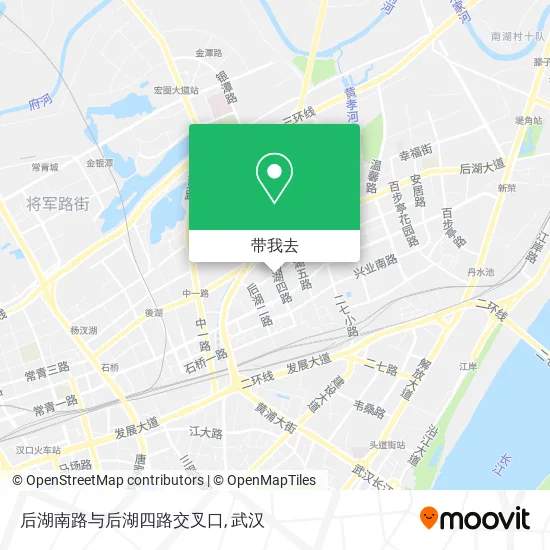 后湖南路与后湖四路交叉口地图