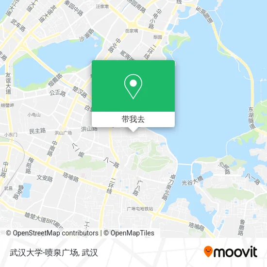 武汉大学-喷泉广场地图