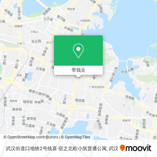 武汉街道口地铁2号线喜·宿之北欧小筑普通公寓地图
