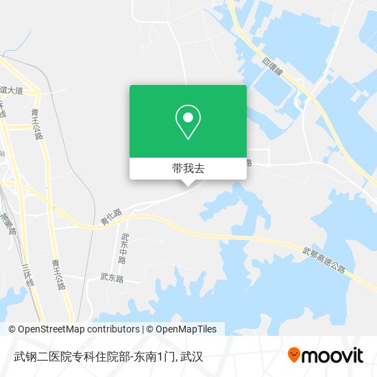 武钢二医院专科住院部-东南1门地图