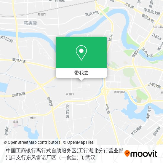 中国工商银行离行式自助服务区(工行湖北分行营业部沌口支行东风雷诺厂区（一食堂）)地图