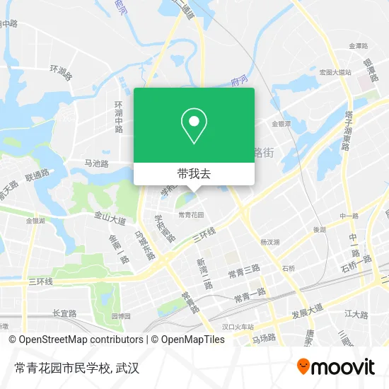 常青花园市民学校地图