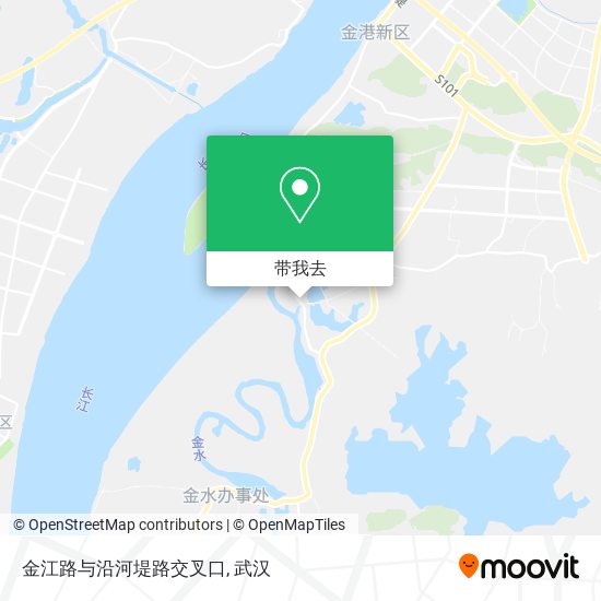 金江路与沿河堤路交叉口地图