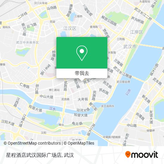 星程酒店武汉国际广场店地图
