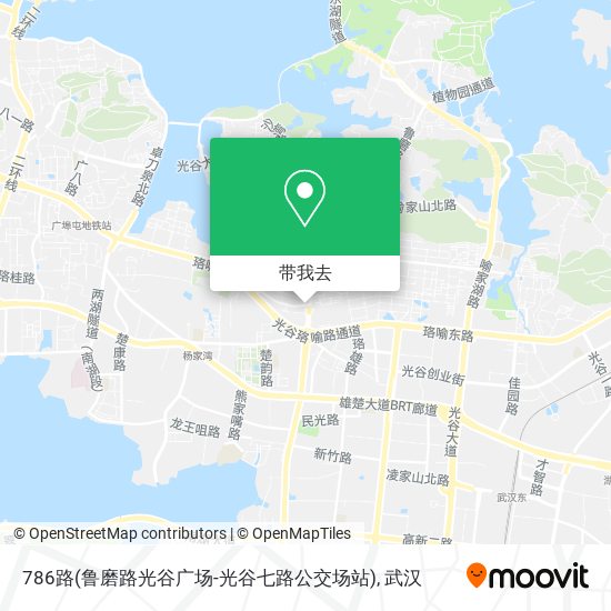 786路(鲁磨路光谷广场-光谷七路公交场站)地图