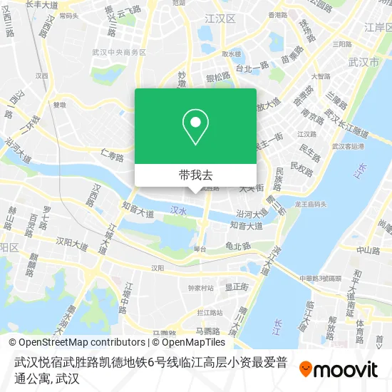 武汉悦宿武胜路凯德地铁6号线临江高层小资最爱普通公寓地图