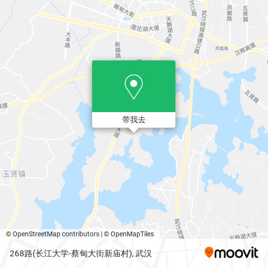 268路(长江大学-蔡甸大街新庙村)地图