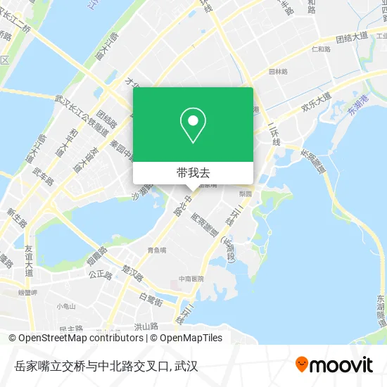 岳家嘴立交桥与中北路交叉口地图