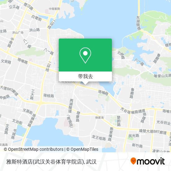 雅斯特酒店(武汉关谷体育学院店)地图