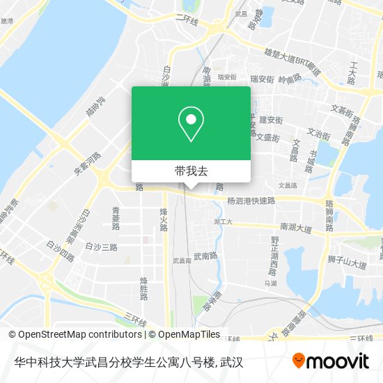 华中科技大学武昌分校学生公寓八号楼地图