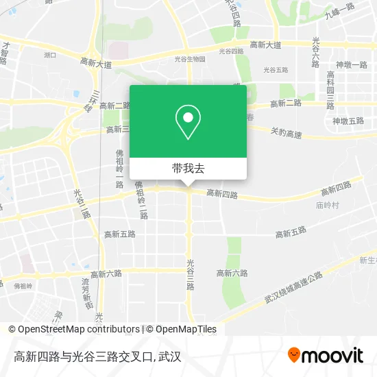 高新四路与光谷三路交叉口地图