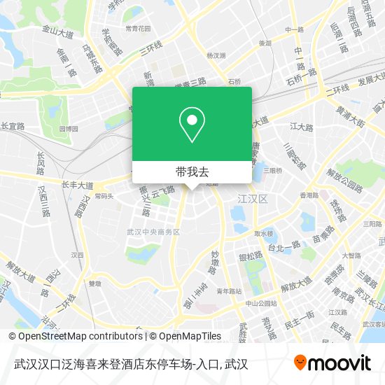 武汉汉口泛海喜来登酒店东停车场-入口地图