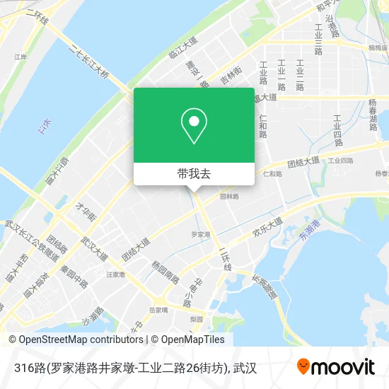 316路(罗家港路井家墩-工业二路26街坊)地图