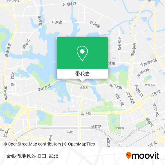 金银湖地铁站-D口地图
