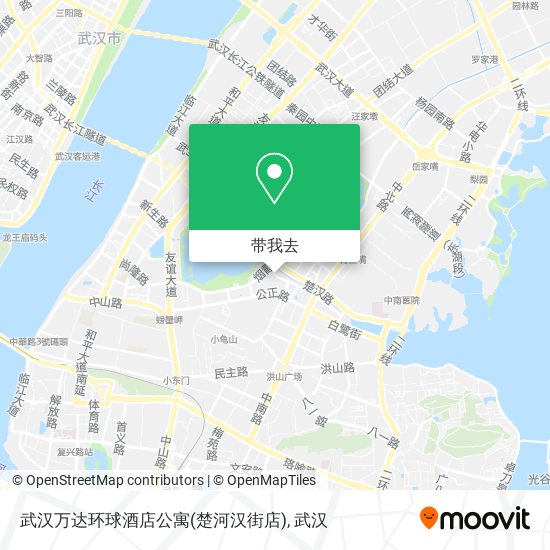 武汉万达环球酒店公寓(楚河汉街店)地图