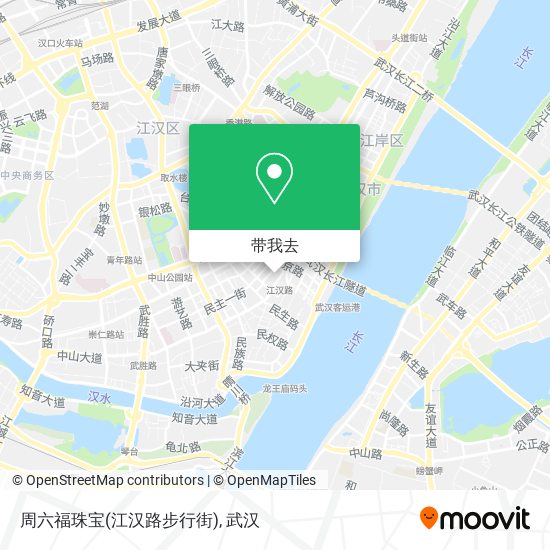 周六福珠宝(江汉路步行街)地图