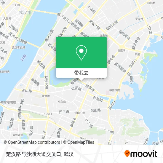 楚汉路与沙湖大道交叉口地图