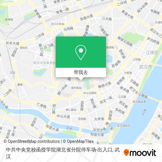 中共中央党校函授学院湖北省分院停车场-出入口地图