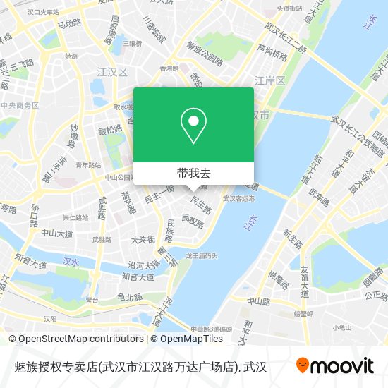 魅族授权专卖店(武汉市江汉路万达广场店)地图
