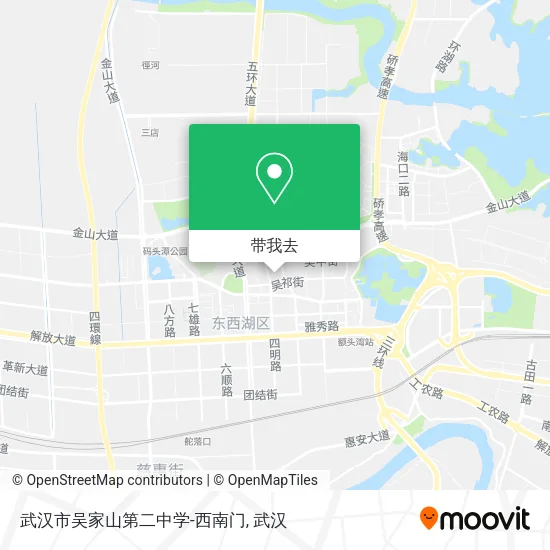 武汉市吴家山第二中学-西南门地图