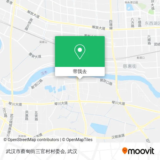 武汉市蔡甸街三官村村委会地图