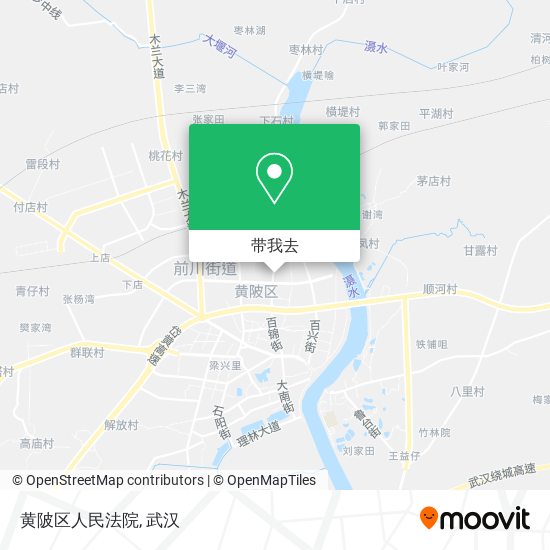 黄陂区人民法院地图