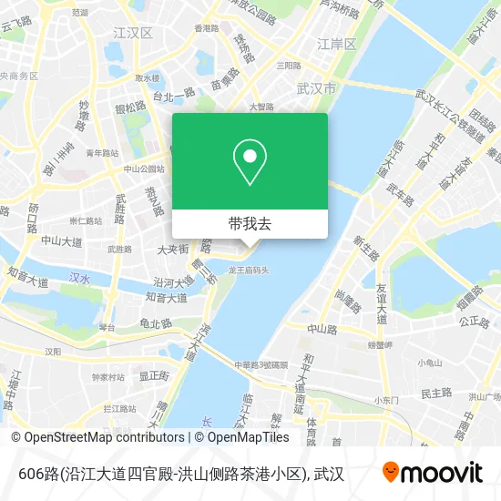 606路(沿江大道四官殿-洪山侧路茶港小区)地图