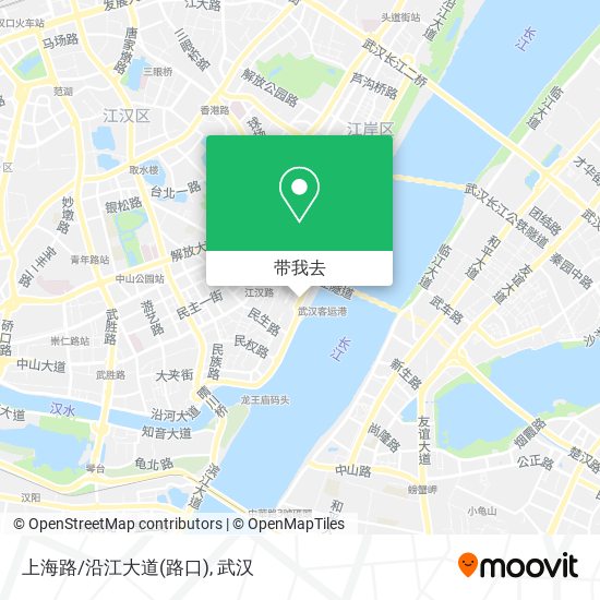上海路/沿江大道(路口)地图