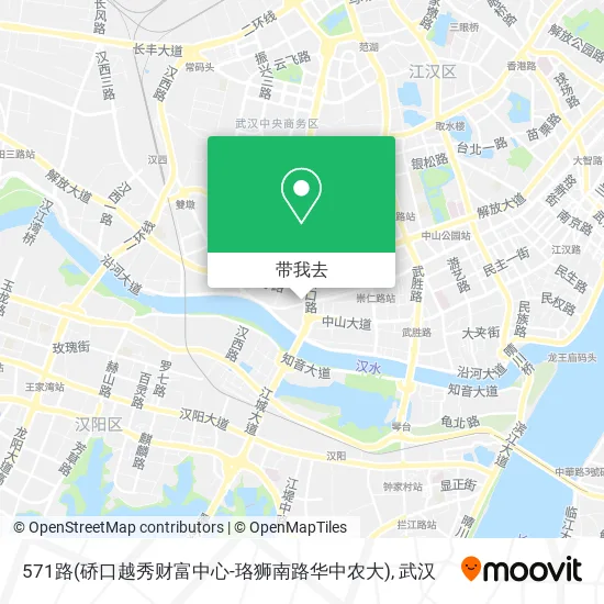 571路(硚口越秀财富中心-珞狮南路华中农大)地图