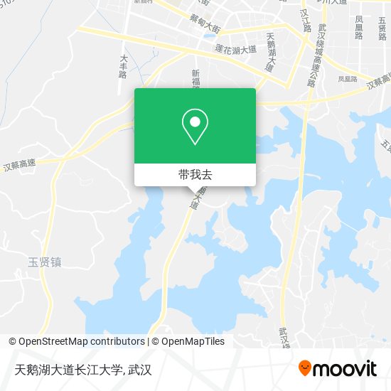 天鹅湖大道长江大学地图